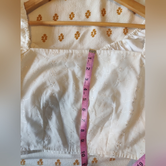 Posie Blouse in Broderie Anglaise in White - Picture 6 of 10